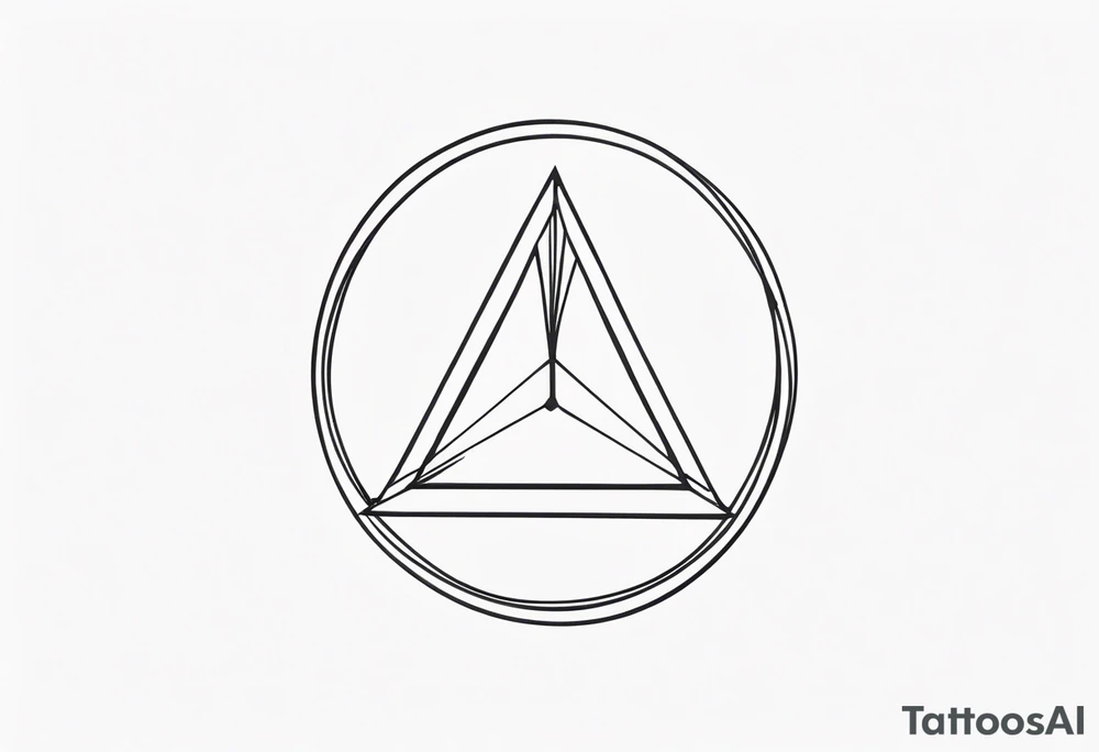 A simple Δ tattoo with a circle around it. tattoo idea