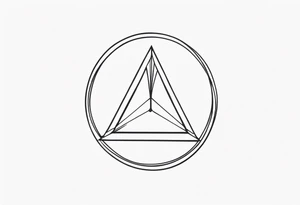 A simple Δ tattoo with a circle around it. tattoo idea