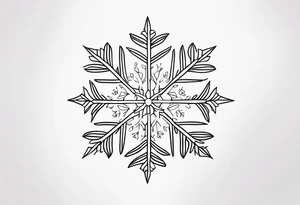 Dainty Snowflake tattoo idea