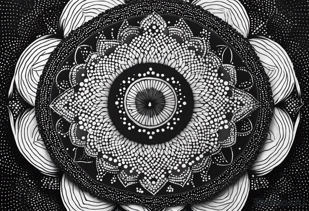 Circular mandala tattoo idea
