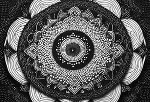 Circular mandala tattoo idea