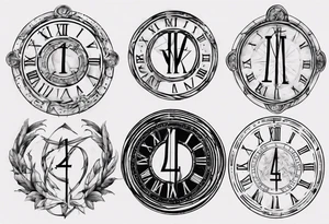 Roman numeral 4 tattoo idea