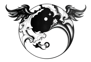 Yin and yang tattoo idea