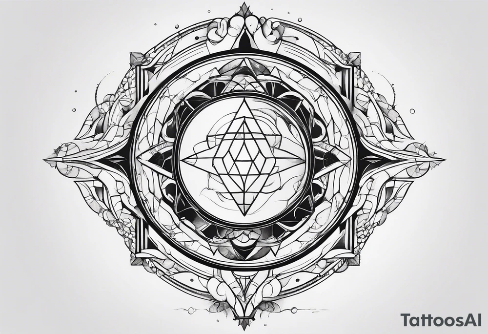 A minimalist space-time representation tattoo idea