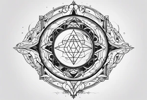 A minimalist space-time representation tattoo idea