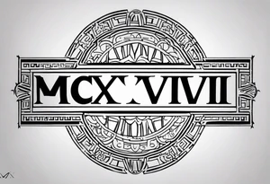 MCCXVIII roman numerals tattoo idea