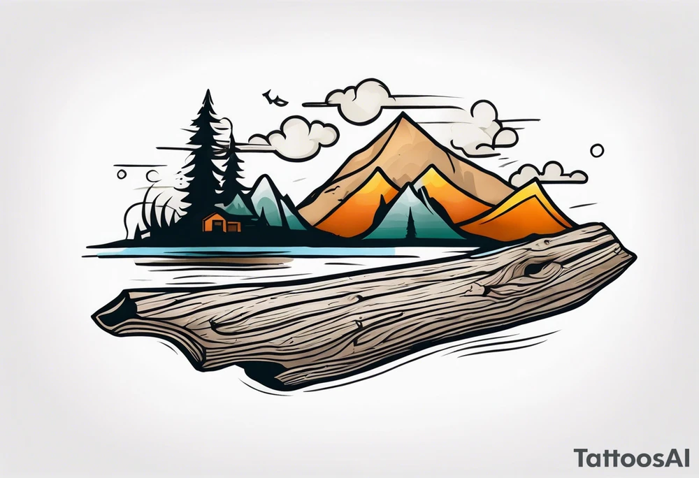 piece of driftwood tattoo idea