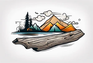 piece of driftwood tattoo idea
