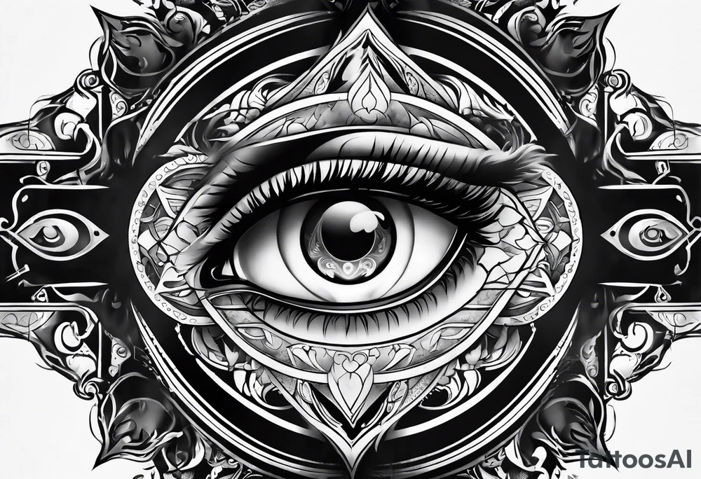Third eye, smoke tattoo idea
