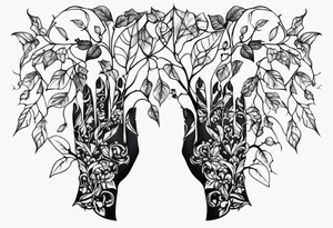 ivy, hands tattoo idea