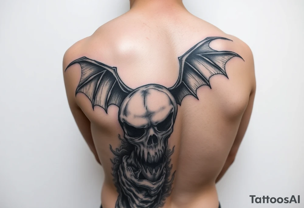 Full sleeve on leg of Halloween inspired art work tattoo idea