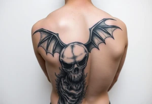 Full sleeve on leg of Halloween inspired art work tattoo idea