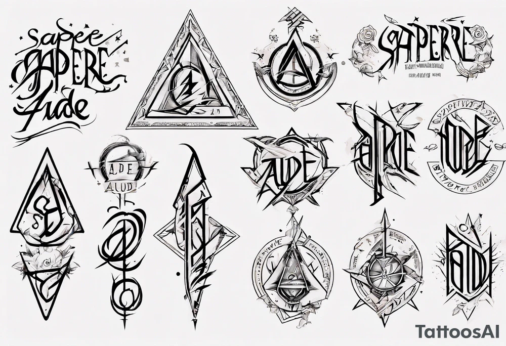 Schriftzug "sapere aude" tattoo idea