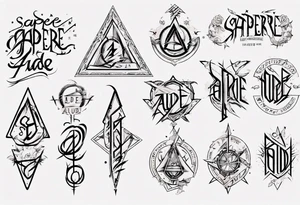 Schriftzug "sapere aude" tattoo idea