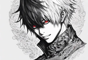 kaneki, tokyo ghoul, sleeve tattoo idea tattoo idea