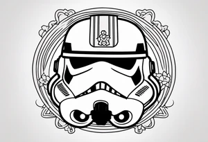 Storm trooper, sailor jerry, thick lines tattoo idea