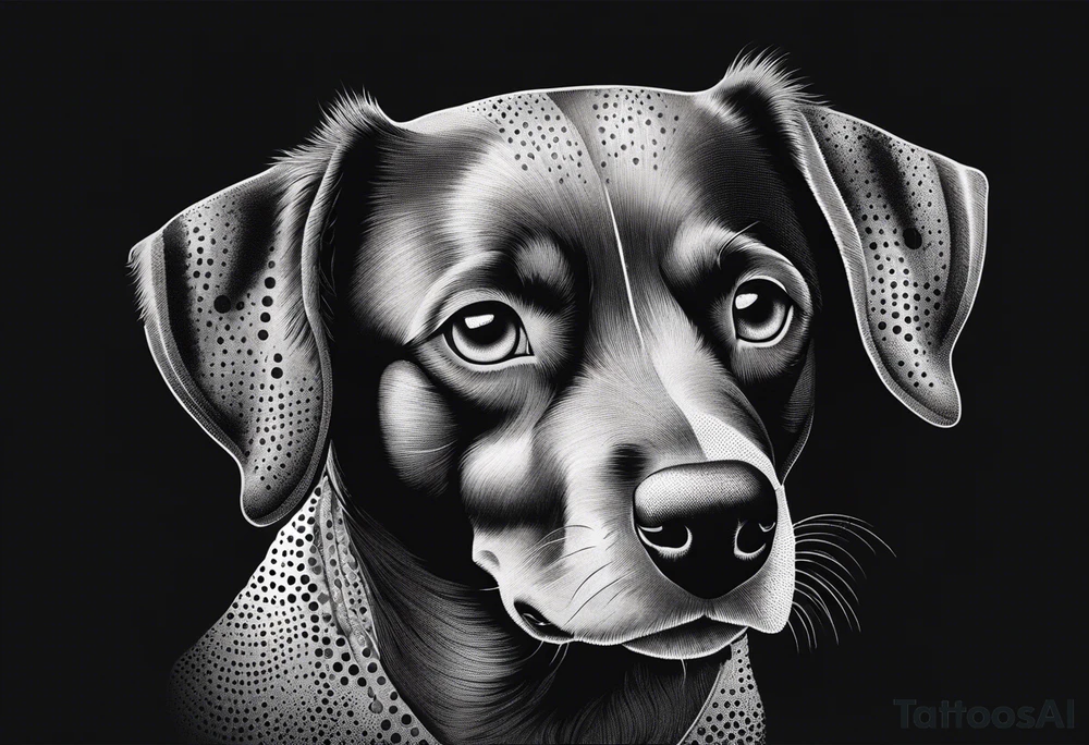 very cute dog tattoo idea