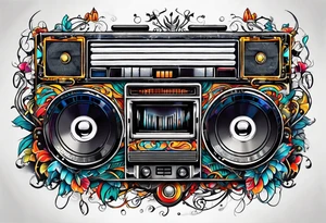 sleeve

intertwined music notes, cassette tape record tattoo idea