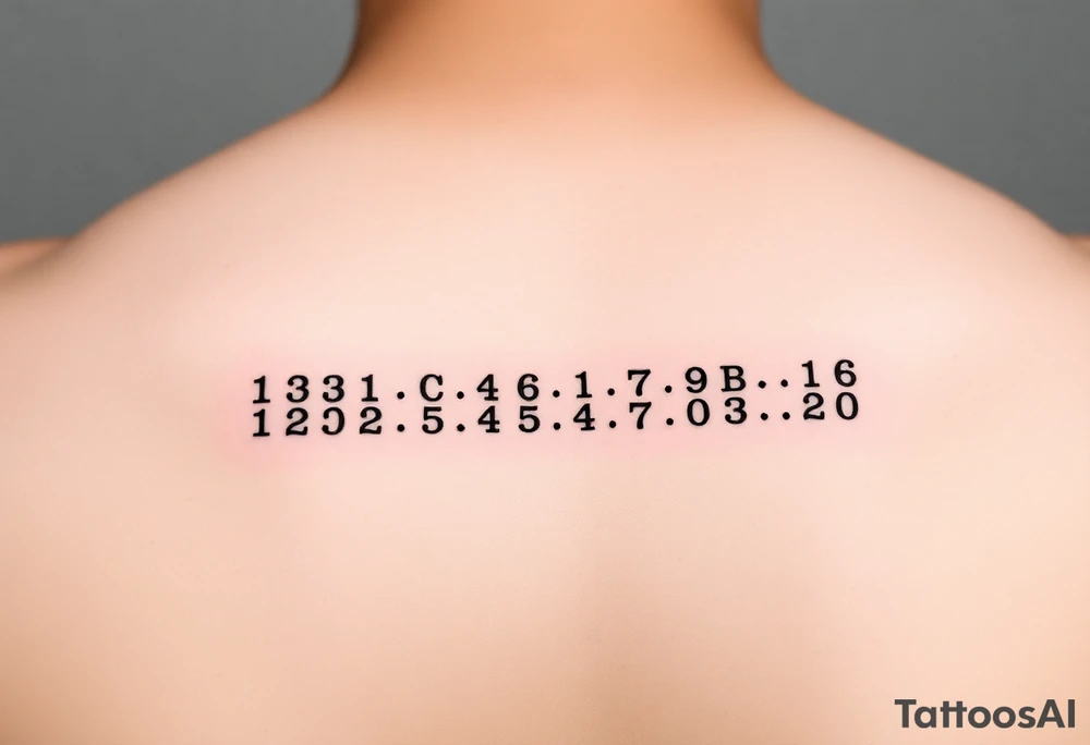 Morse code with location 
coordinates tattoo idea