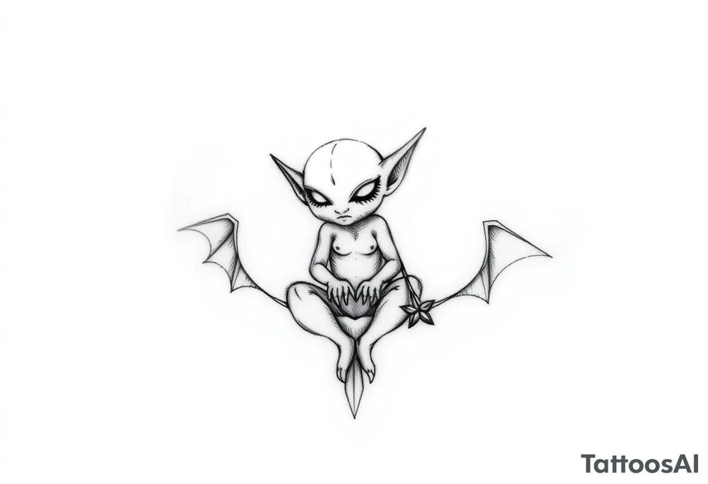 Tiny goblin tattoo idea