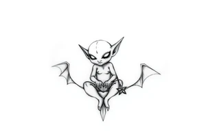 Tiny goblin tattoo idea