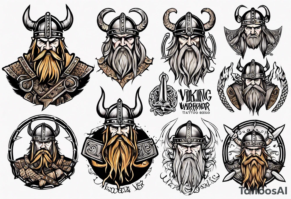 viking warrior tattoo idea