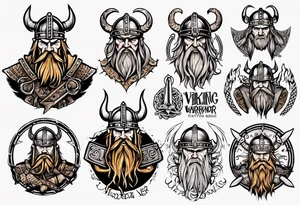 viking warrior tattoo idea