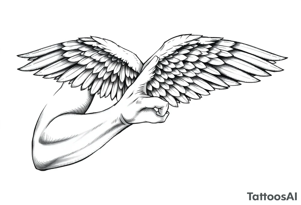 Shoulder Wing tattoo idea