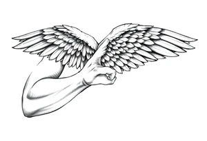 Shoulder Wing tattoo idea