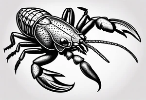 Crayfish with small body tattoo idea