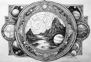 Gallifreyan with Star wars and Lord of the rings tattoo idea