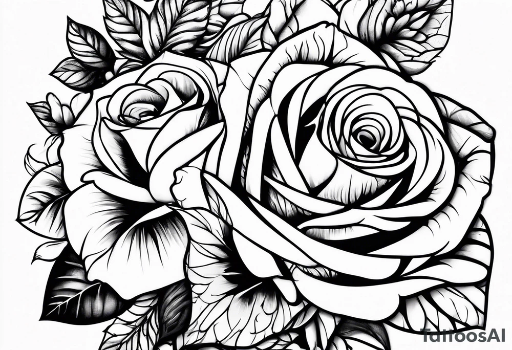 my mothers name sarah with roses around tattoo idea