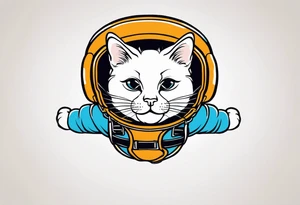 a cat going skydiving tattoo idea