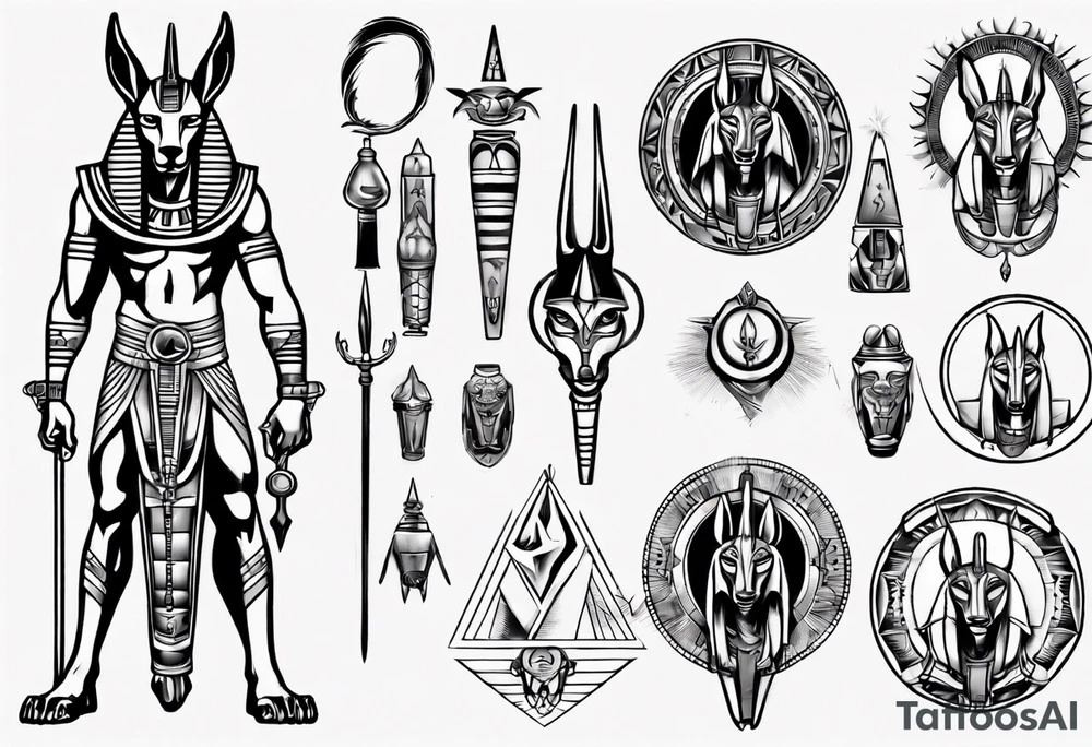 Egyptian god Anubis tattoo idea