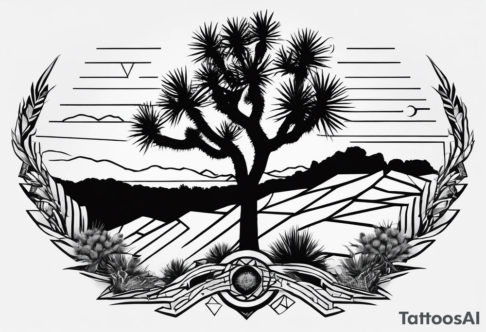Tall Joshua tree tattoo idea