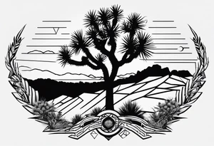 Tall Joshua tree tattoo idea