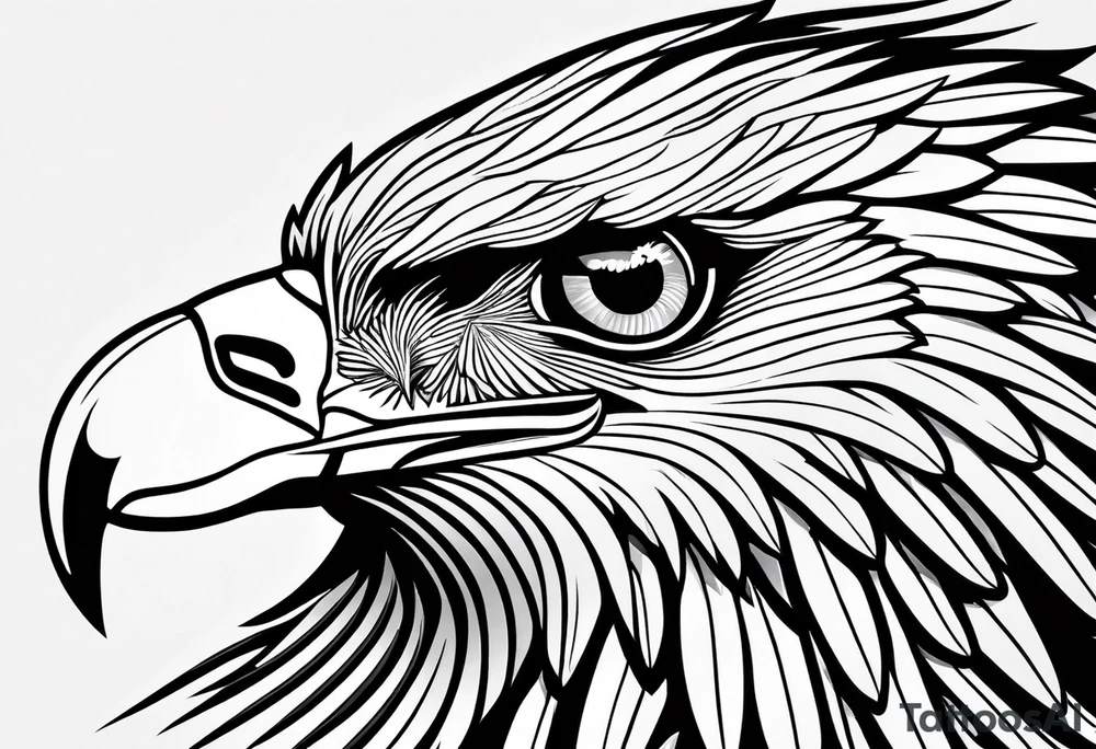 Eagle sharpening it's claws tattoo idea