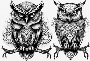 Demonic Owl tattoo idea