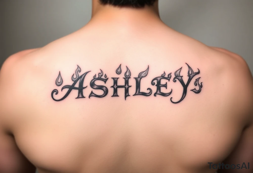 Name
Tattoo: ASHLEY in flames tattoo idea