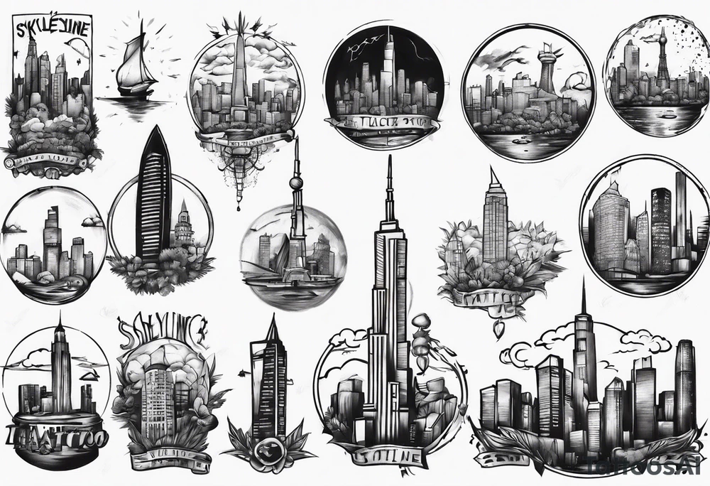 skyline tattoo idea