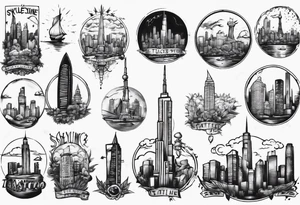 skyline tattoo idea