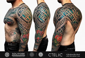Celtic knot shoulder tattoo tattoo idea