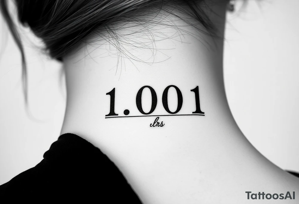 Roman numerals for 1,001 with the initials lrs tattoo idea