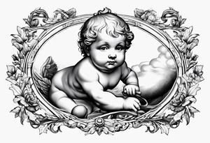 putto, no background tattoo idea