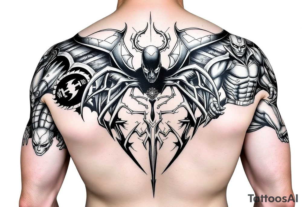 I want to get sleeves, but my arms are smaller. I want my left sleeve to be marvel, comic villains, and I want my right sleeve to be marvel comic heroes. I would like as many characters as possible on my sleeves and they can be separated with things like webbing, infinity, saga related, cosmic, lightning, or cityscapes I would like my characters to be less of the mainstream characters in the Marvel, cinematic universe, and more characters from stories throughout marvels history. tattoo idea