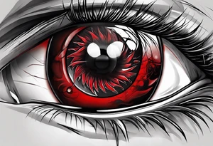 Alucard's bleeding tearly eye tattoo in Hellsing tattoo idea