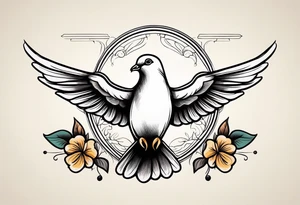 vintage dove traditional tattoo tattoo idea