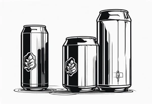 beer can tattoo idea