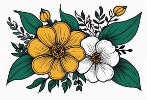 Traditional flower tattoo idea