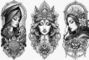 Religious faith mercy tattoo idea